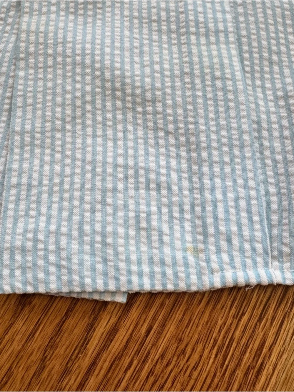 Bailey boys Light Blue Seersucker Two-Piece Set with White Peter Pan Collar - Picture 7 of 11